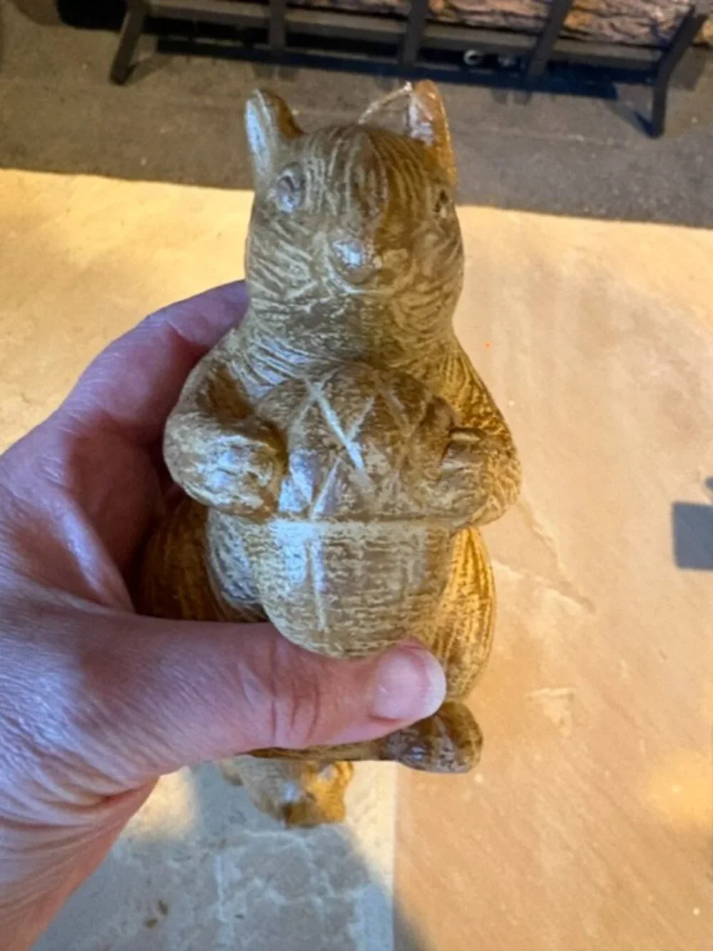 New w/Tags Rare Adorable Pair of Pottery Barn Figural Squirrel Acorn Nut Candles
